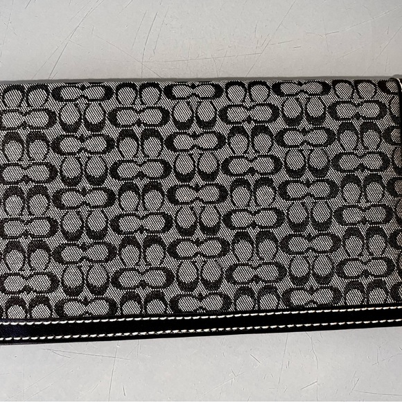 COACH Vintage Style C Logo w Leather Buckle Wallet & Matching Checkbook Cover - Picture 7 of 11